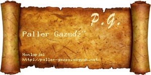 Paller Gazsó névjegykártya